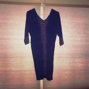 Back with gold flecks sweater dress